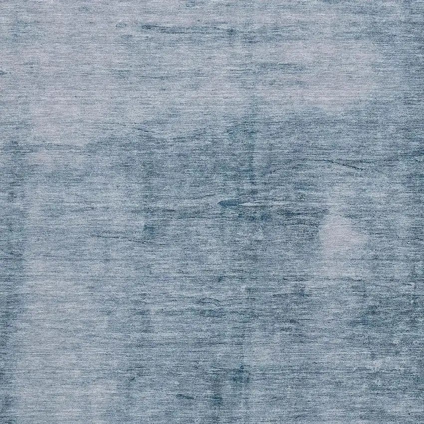 Denim Blue And Ivory Abstract Washable Indoor Outdoor Area Rug Photo 3