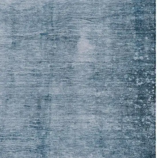 Denim Blue And Ivory Abstract Washable Indoor Outdoor Area Rug Photo 3