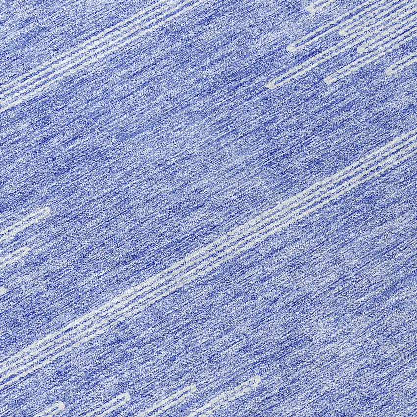 Denim Blue And Ivory Abstract Washable Indoor Outdoor Area Rug Photo 9