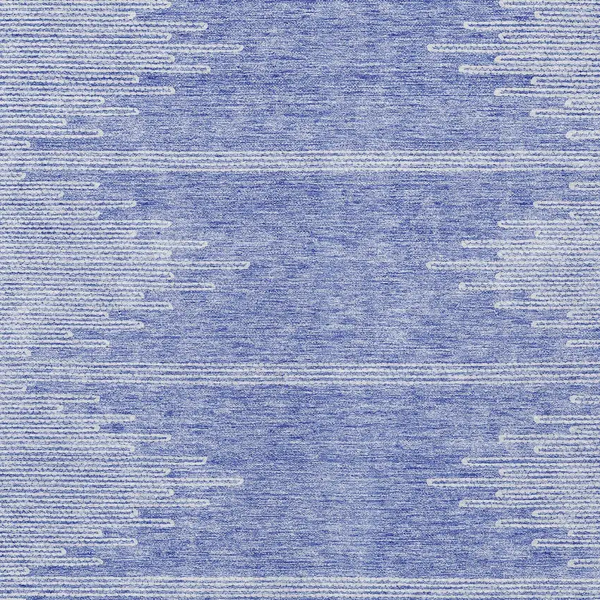 Denim Blue And Ivory Abstract Washable Indoor Outdoor Area Rug Photo 6