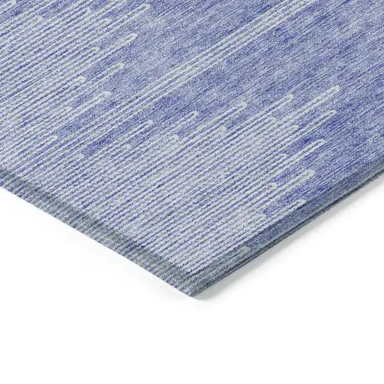 Denim Blue And Ivory Abstract Washable Indoor Outdoor Area Rug Photo 5