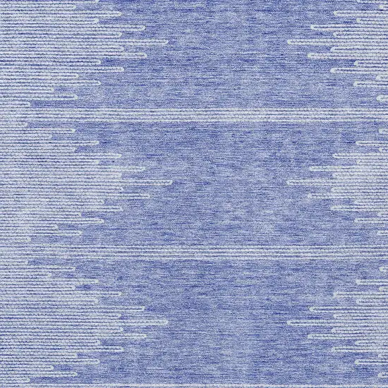 Denim Blue And Ivory Abstract Washable Indoor Outdoor Area Rug Photo 6