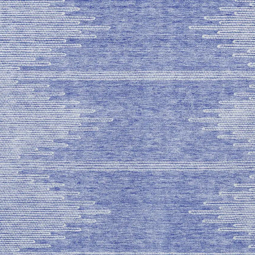 Denim Blue And Ivory Abstract Washable Indoor Outdoor Area Rug Photo 6