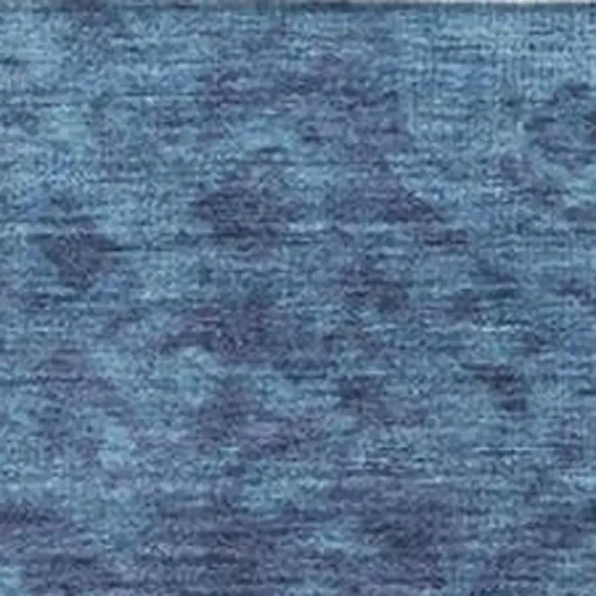 Denim Blue And Ivory Damask Washable Indoor Outdoor Area Rug Photo 3