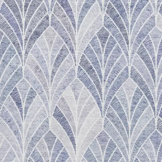 Denim Blue And Ivory Geometric Washable Area Rug With UV Protection Photo 3