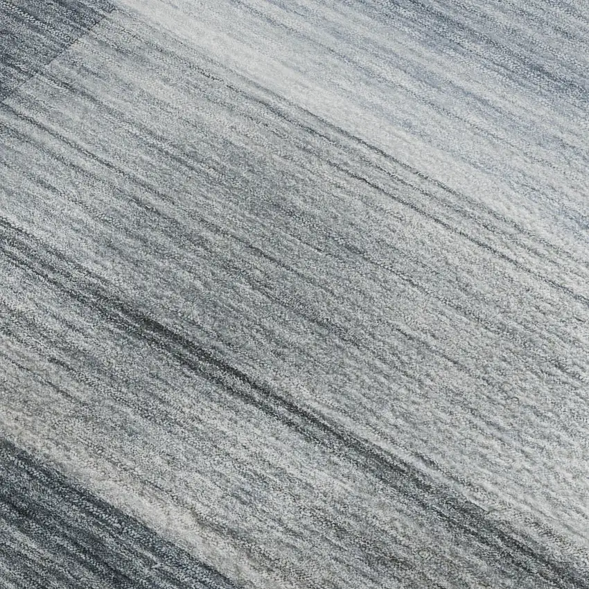 Denim Blue And Ivory Striped Washable Area Rug With UV Protection Photo 3