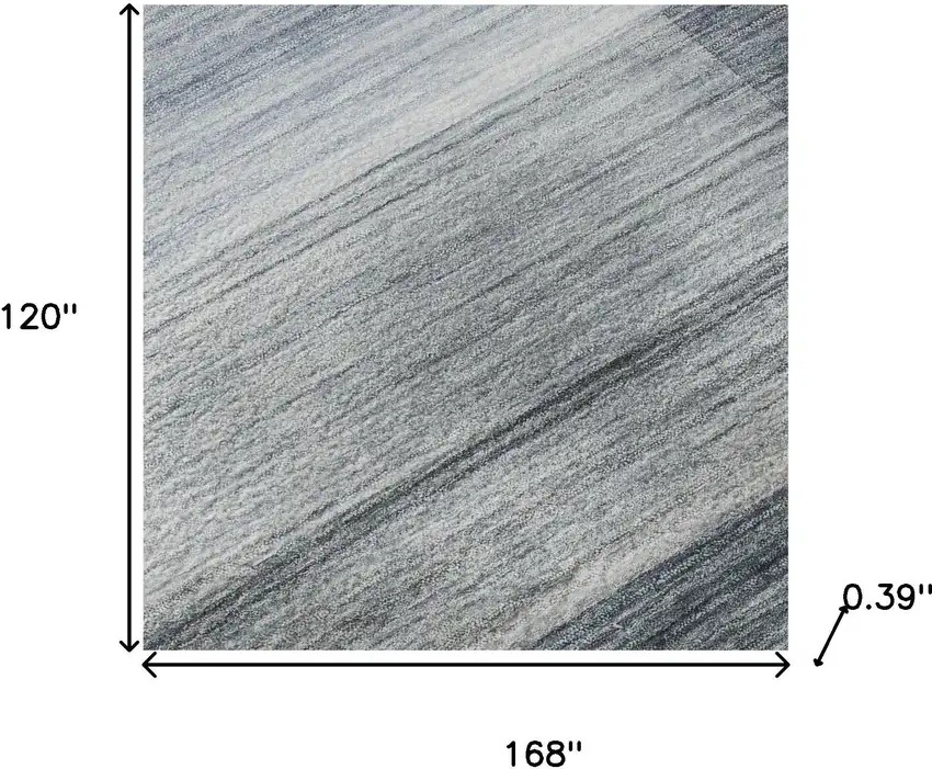 Denim Blue And Ivory Striped Washable Area Rug With UV Protection Photo 7