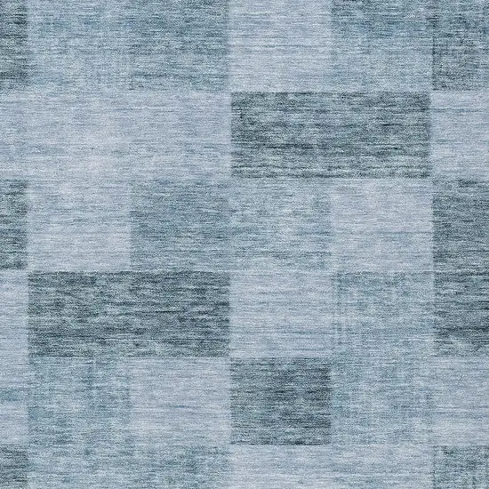 Denim Blue And Light Blue Geometric Washable Indoor Outdoor Area Rug Photo 5