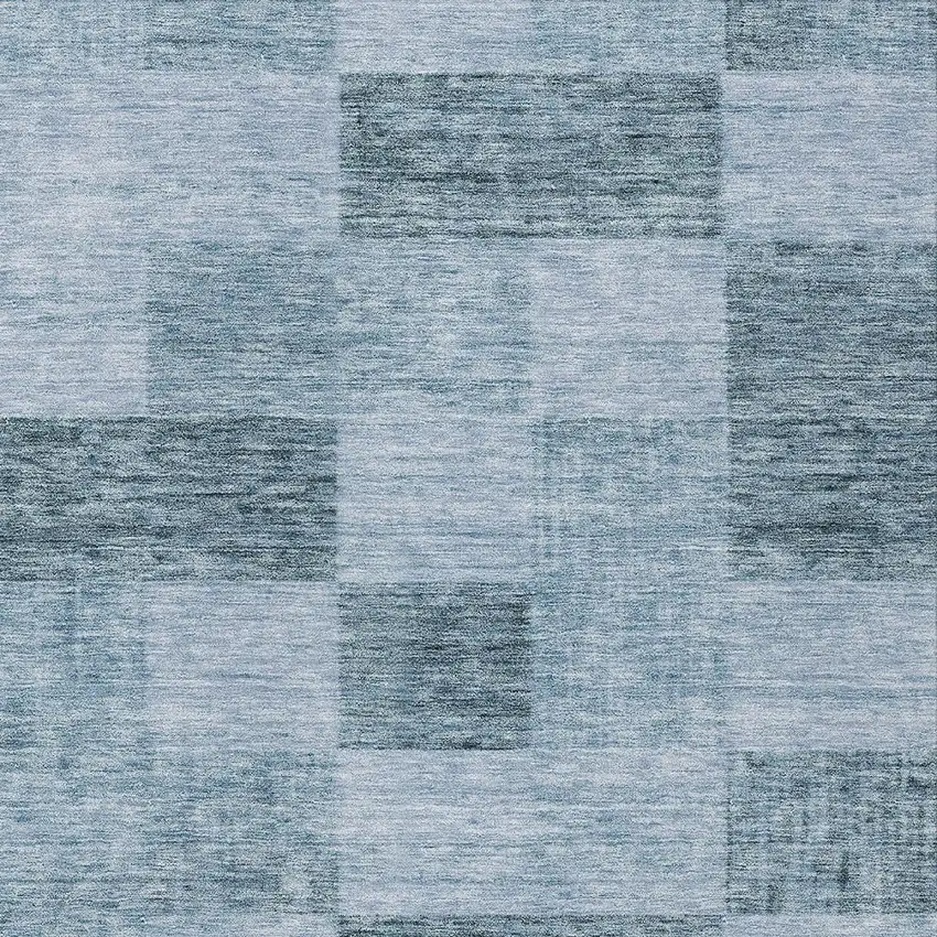 Denim Blue And Light Blue Geometric Washable Indoor Outdoor Area Rug Photo 5