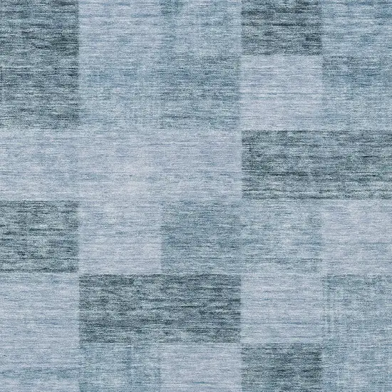 Denim Blue And Light Blue Geometric Washable Indoor Outdoor Area Rug Photo 5