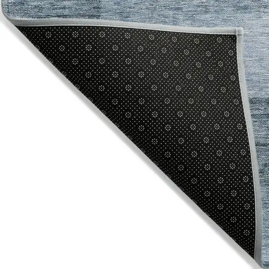 Denim Blue And Light Blue Geometric Washable Indoor Outdoor Area Rug Photo 3