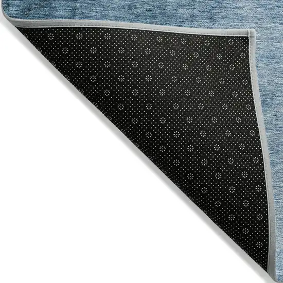Denim Blue And Navy Blue Ombre Washable Indoor Outdoor Area Rug Photo 2