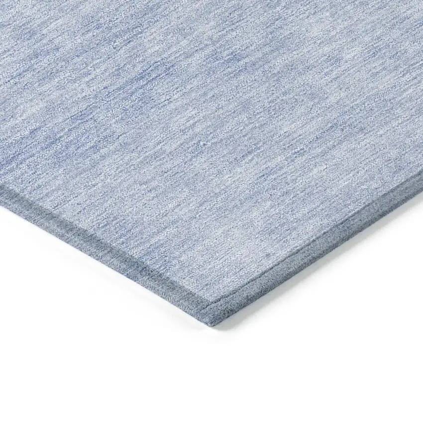 Denim Blue And Sky Blue Abstract Washable Indoor Outdoor Area Rug Photo 5