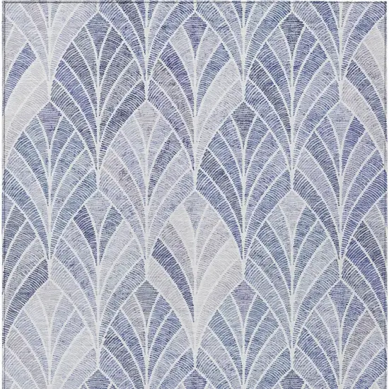 Denim Blue And Sky Blue Geometric Washable Indoor Outdoor Area Rug Photo 8