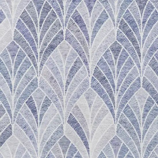 Denim Blue And Sky Blue Geometric Washable Indoor Outdoor Area Rug Photo 7