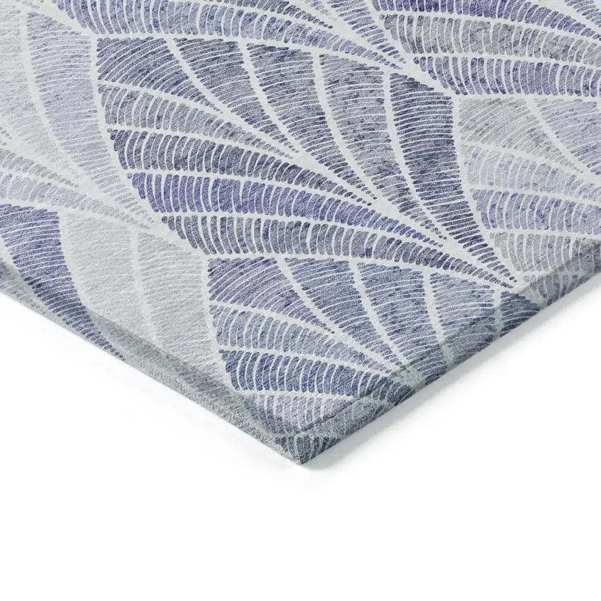 Denim Blue And Sky Blue Geometric Washable Indoor Outdoor Area Rug Photo 5