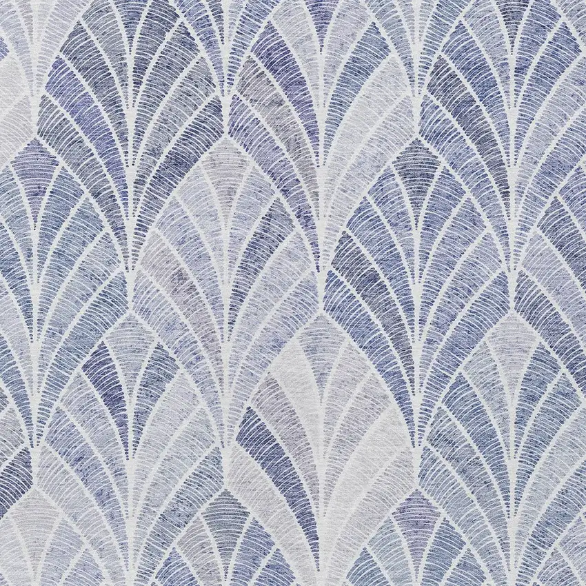 Denim Blue And Sky Blue Geometric Washable Indoor Outdoor Area Rug Photo 7