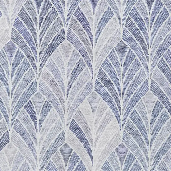 Denim Blue And Sky Blue Geometric Washable Indoor Outdoor Area Rug Photo 7