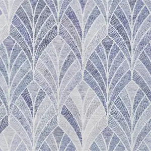 Photo of Denim Blue And Sky Blue Geometric Washable Indoor Outdoor Area Rug