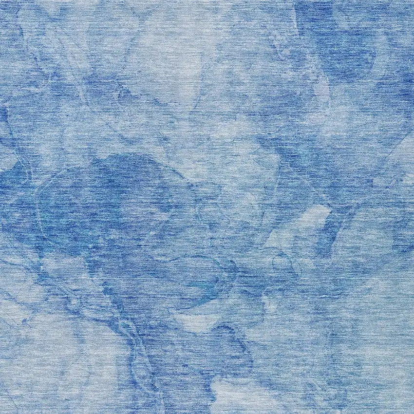 Denim Blue And Sky Blue Nautical Washable Indoor Outdoor Area Rug Photo 5