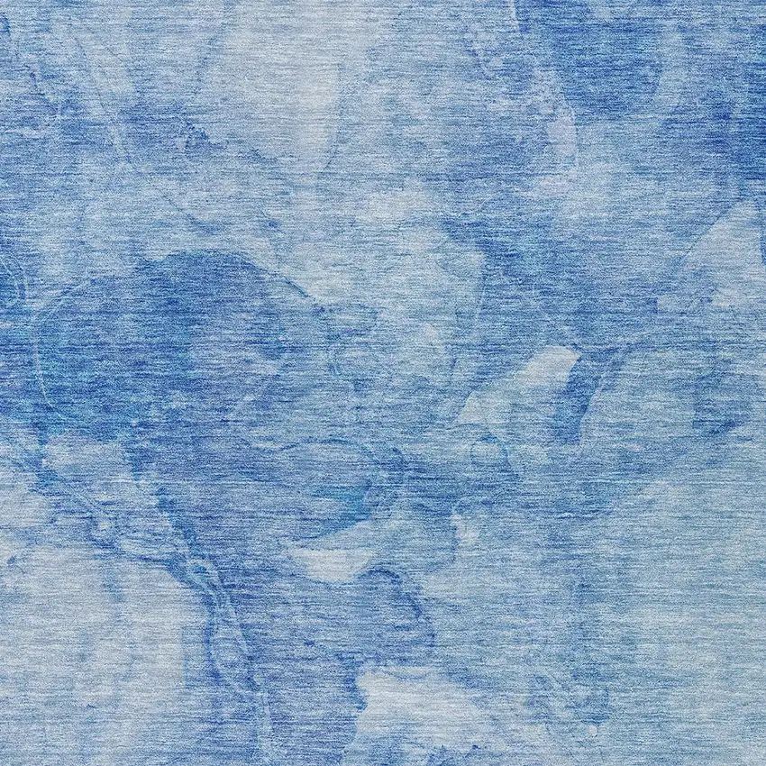 Denim Blue And Sky Blue Nautical Washable Indoor Outdoor Area Rug Photo 5