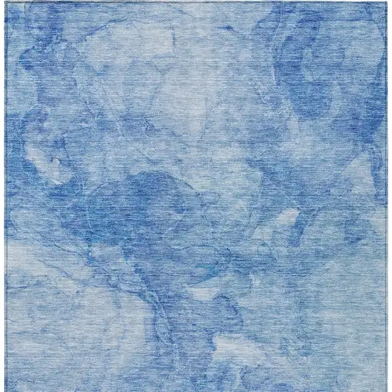 Denim Blue And Sky Blue Nautical Washable Indoor Outdoor Area Rug Photo 6