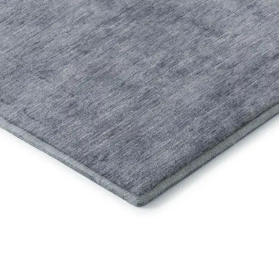 Denim Blue And Sky Blue Oriental Washable Area Rug With UV Protection Photo 6