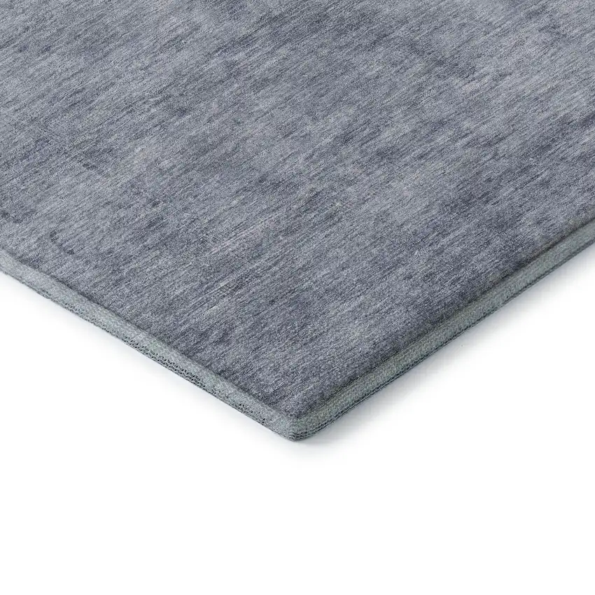 Denim Blue And Sky Blue Oriental Washable Area Rug With UV Protection Photo 7
