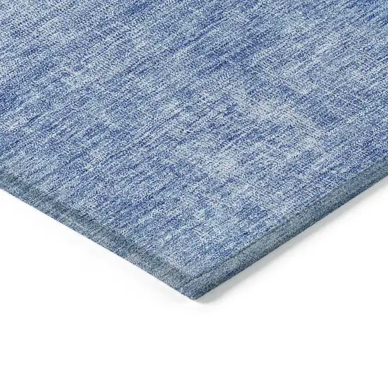 Denim Blue And Sky Blue Patchwork Washable Indoor Outdoor Area Rug Photo 4
