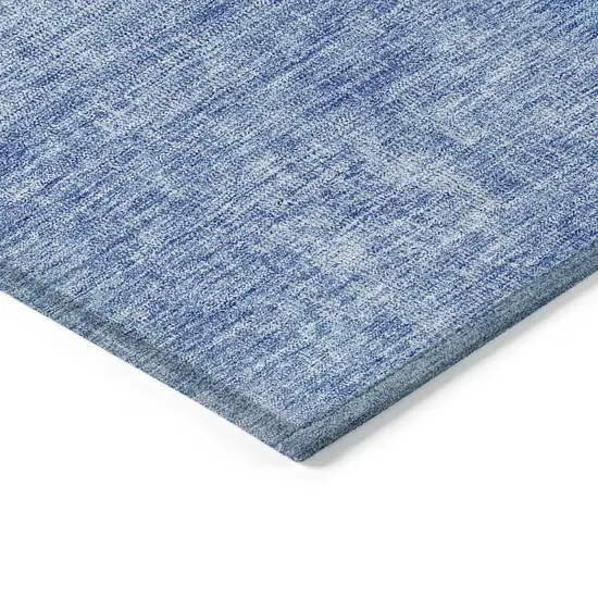 Denim Blue And Sky Blue Patchwork Washable Indoor Outdoor Area Rug Photo 3