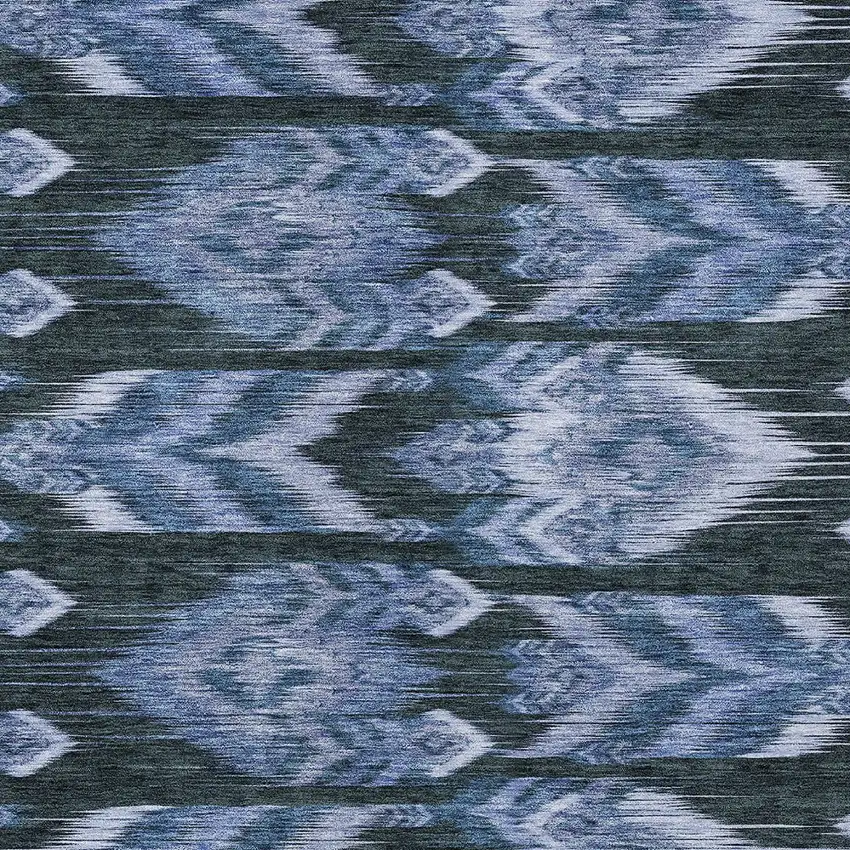 Denim Blue And Sky Blue Southwestern Washable Indoor Outdoor Area Rug Photo 6