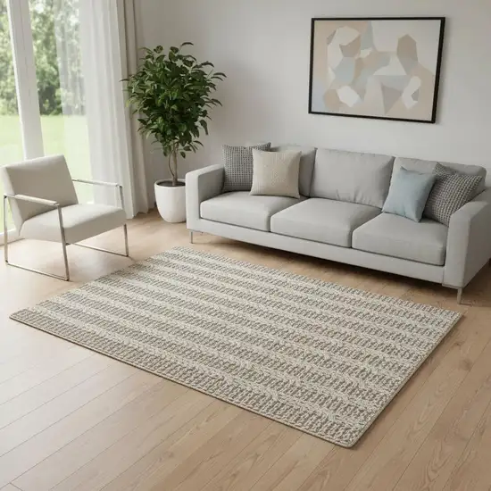 Denim Blue Area Rug With Fringe Photo 2