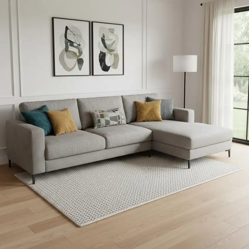 Denim Blue Area Rug With Fringe Photo 2