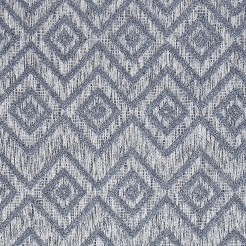 Denim Blue Argyle Indoor Outdoor Area Rug Photo 3