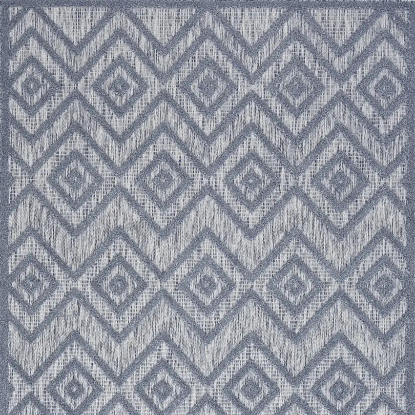 Denim Blue Argyle Indoor Outdoor Area Rug Photo 4