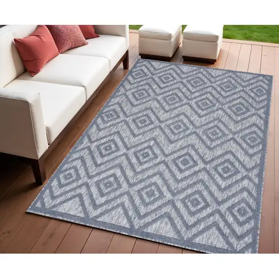 Denim Blue Indoor Outdoor Area Rug Photo 2