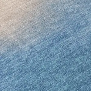 Photo of Denim Blue Beige And Cream Abstract Washable Indoor Outdoor Area Rug