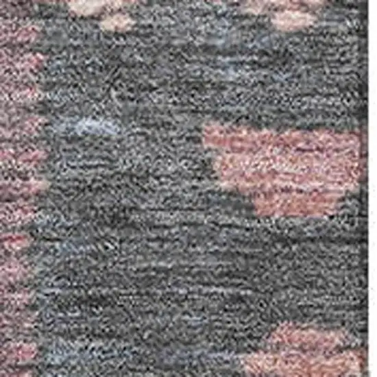 Denim Blue Blush And Ivory Tribal Washable Area Rug With UV Protection Photo 3