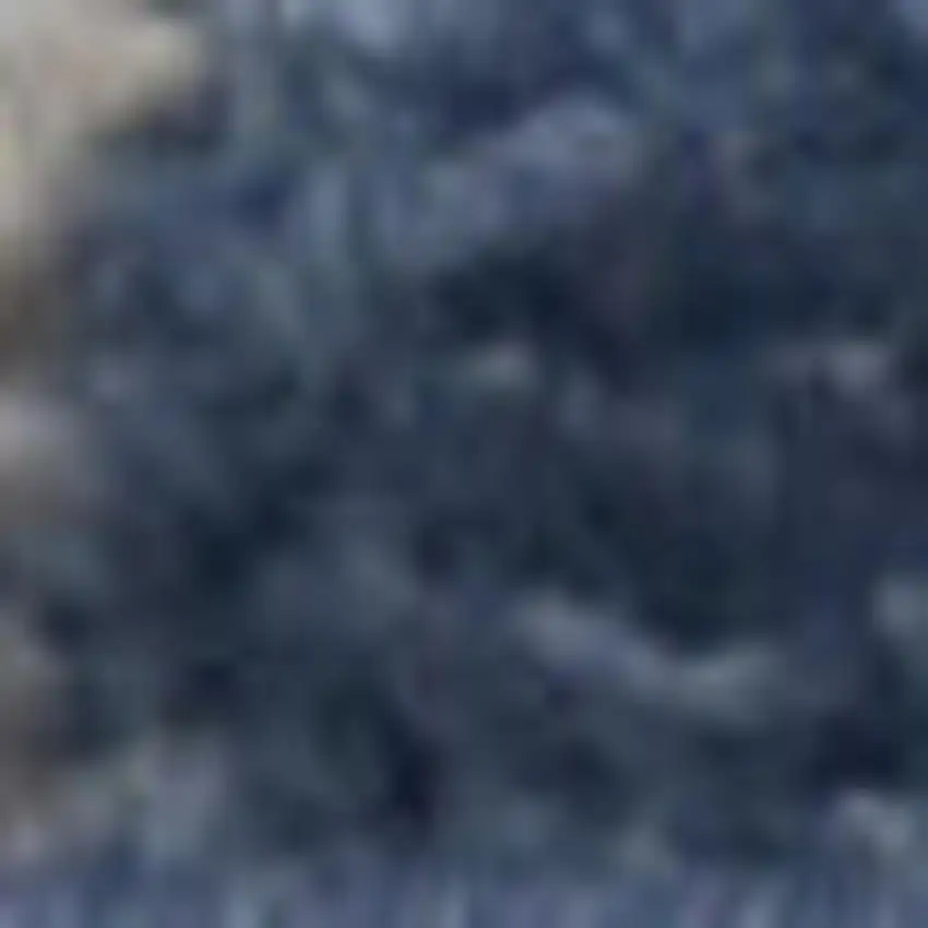 8' Blue And Orange Floral Distressed Runner Rug Photo 4