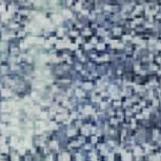 Denim Blue Gray And Ivory Abstract Washable Area Rug With UV Protection Photo 4