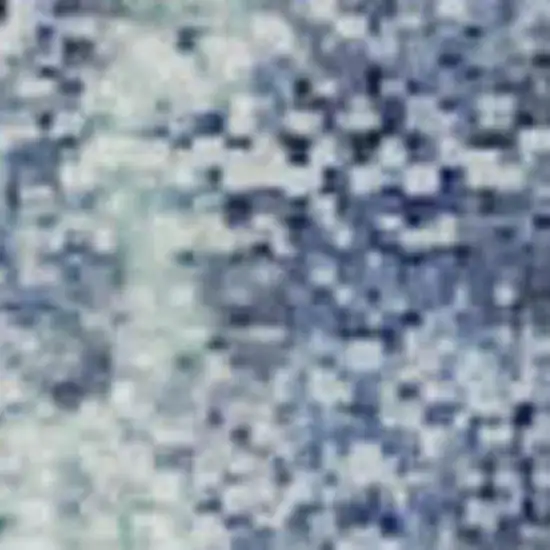 Denim Blue Gray And Ivory Abstract Washable Area Rug With UV Protection Photo 1