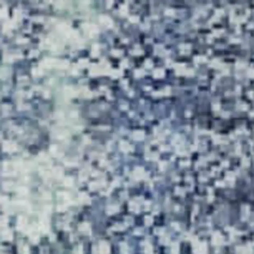 Denim Blue Gray And Ivory Abstract Washable Area Rug With UV Protection Photo 4