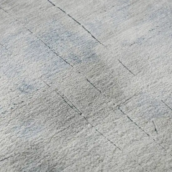 Denim Blue Gray And Silver Abstract Washable Area Rug With UV Protection Photo 9