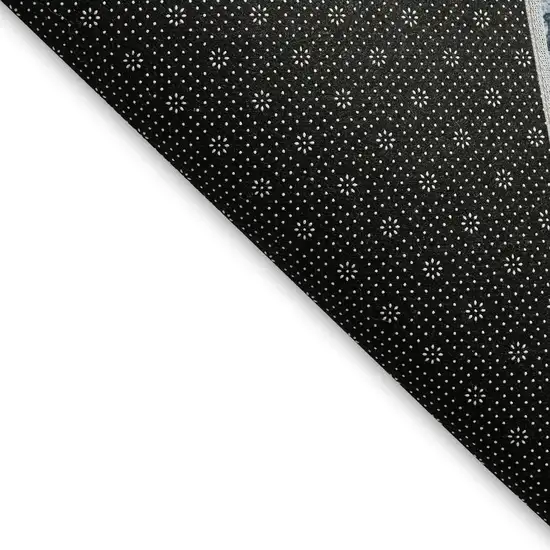 Denim Blue Gray And Sky Blue Striped Washable Area Rug With UV Protection Photo 2