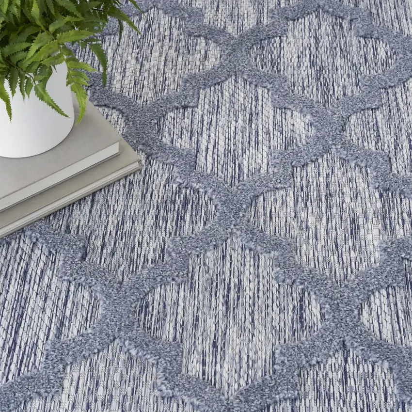 Denim Blue Indoor Outdoor Area Rug Photo 9
