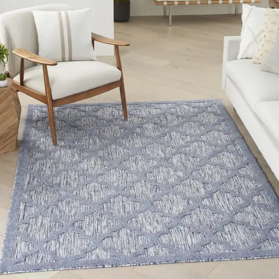 Denim Blue Indoor Outdoor Area Rug Photo 5