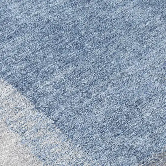 Denim Blue Ivory And Gray Abstract Washable Indoor Outdoor Area Rug Photo 7