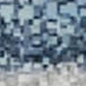 Photo of Denim Blue Ivory And Gray Geometric Washable Area Rug With UV Protection