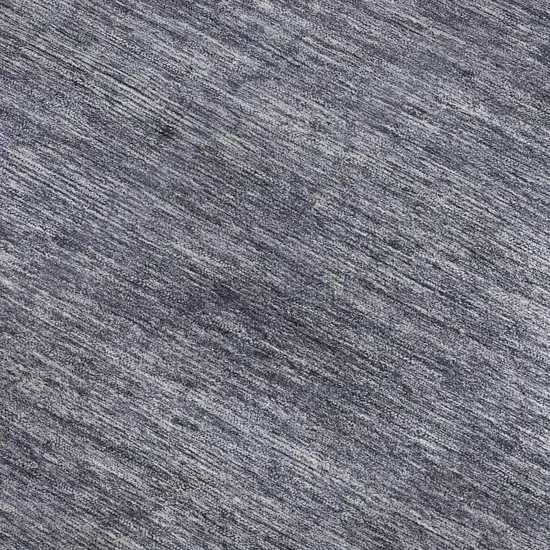 Denim Blue Ivory And Gray Striped Washable Area Rug With UV Protection Photo 2