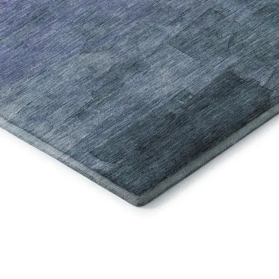 Denim Blue Lavender And Sky Blue Striped Washable Area Rug With UV Protection Photo 7